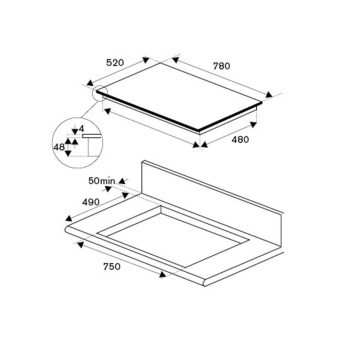Варочная панель Bertazzoni Modern P784IC1B2NEE