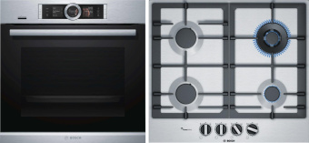 Комплект встраиваемой техники Bosch HSG636XS6 + PCH6A5B90
