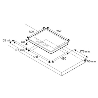 Варочная панель Bertazzoni Modern P755CMODX