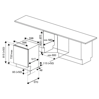 Встраиваемая посудомоечная машина Bertazzoni DW6083PRTS