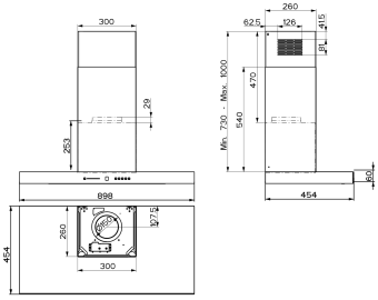 Вытяжка Faber T-AIR KL A90 325.0615.702