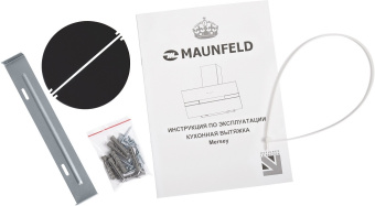 Вытяжка Maunfeld Mersey 90 нержавеющая сталь\черное стекло
