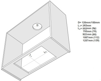 Встраиваемая вытяжка Pando EVO/580.11 INOX V.850 SEC