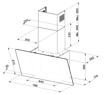 Вытяжка Faber V-AIR KL A80 330.0615.685