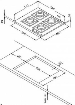 Варочная панель Korting HG 665 CTSN