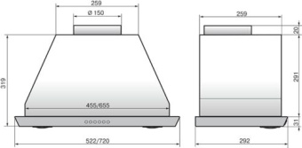 Вытяжка Elikor Врезной блок S4 52Н-700-Э4Д