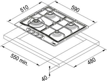 Варочная панель Franke FHTL 604 3G TC GF C