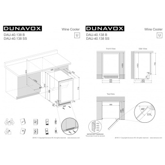 Винный шкаф Dunavox DAU-40.138SS