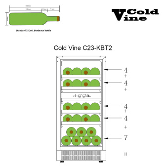 Встраиваемый винный шкаф Cold Vine C23-KBT2