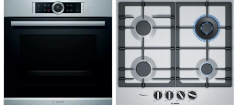 Комплект встраиваемой техники Bosch HBG672BS1 + PCH6A5B90