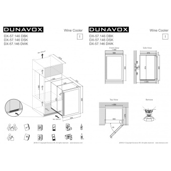 Винный шкаф Dunavox DX-57.146DBK