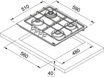 Варочная панель Franke FHSM 604 4G XS C 106.0554.390