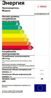 Холодильник Bosch KGN36NW21R