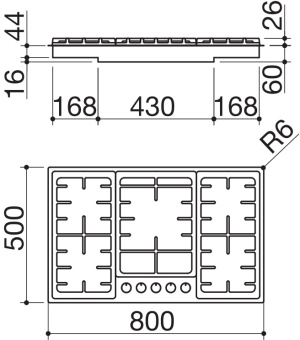 Варочная панель Barazza 1POF80