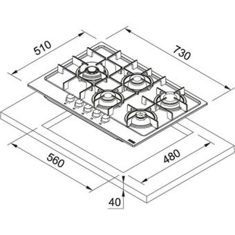 Варочная панель Franke FHMA 755 4G DCL XS C