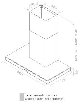 Вытяжка Pando P-417/90 IX 1250 ECO