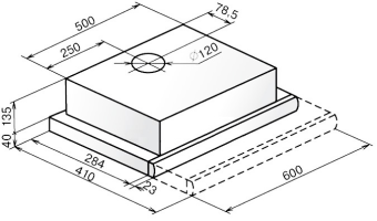 Встраиваемая вытяжка Faber FLOX GLASS BK A60 110.0436.364