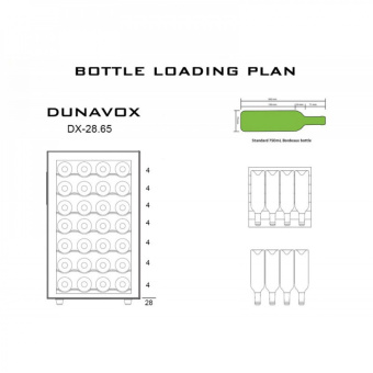 Встраиваемый винный шкаф Dunavox DX-28.65C