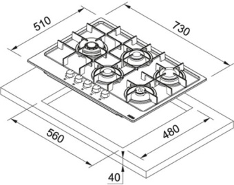 Варочная панель Franke FHMA 755 4G DCL OA C 106.0554.411