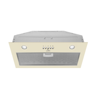 Встраиваемая кухонная вытяжка Lex Ghost 600 IVORY LIGHT БЕЛЫЙ АНТИК