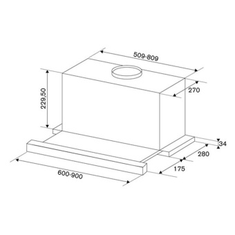 Встраиваемая вытяжка Bertazzoni KTE60MOD1C стальная