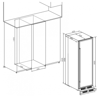 Винный шкаф Temptech E1000DX