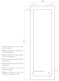 Встраиваемый винный шкаф Pando PVMA 178-112 PAL