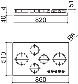 Варочная панель Barazza 1PMD95B