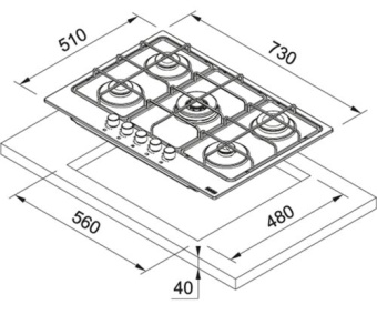 Варочная панель Franke FHSM 755 4G DC XS C