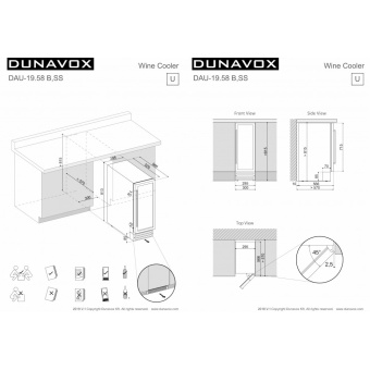 Винный шкаф Dunavox DAU-19.58B