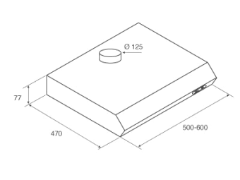 Вытяжка Jetair LIGHT WH/F/50