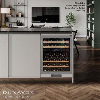 Встраиваемый винный шкаф Dunavox DX-53.130SDSK/DP