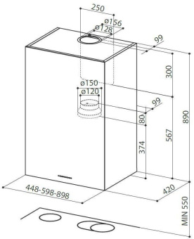 Вытяжка Faber Cubia Plus EV8 X A45 335.0502.080