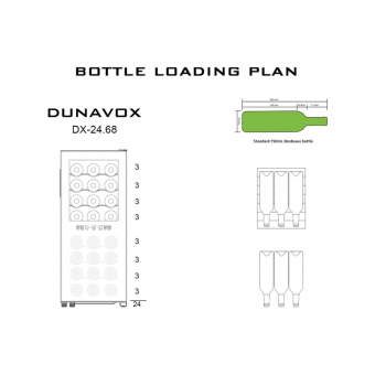 Встраиваемый винный шкаф Dunavox DX-24.68DSC
