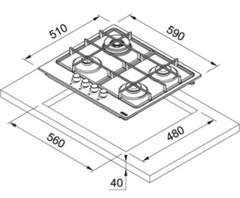 Варочная панель Franke FHSM 604 3G DC XS C