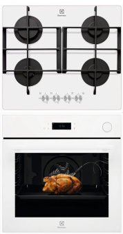Комплект варочная панель Electrolux EGT 96342 YW + духовой шкаф Electrolux OKC8H39WV