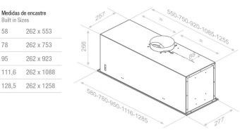 Встраиваемая вытяжка Pando EVO/580.11 INOX V.850 SEC