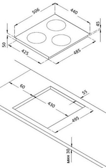 Варочная панель Korting HI 42031 BW
