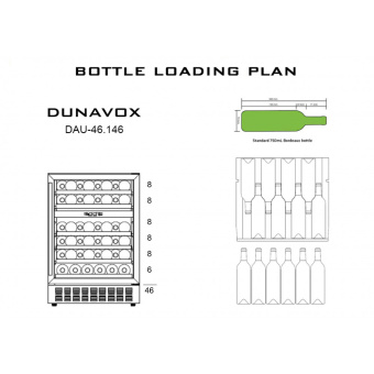 Встраиваемый винный шкаф Dunavox DAU-46.146DSS