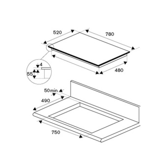 Варочная панель Bertazzoni Modern P786IM3В2NE