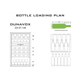 Винный шкаф Dunavox DX-57.146DBK