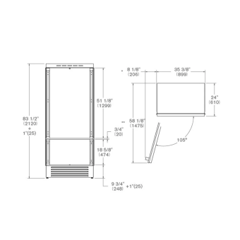 Встраиваемый холодильник Bertazzoni REF905BBLPTT белый