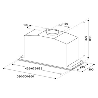 Встраиваемая вытяжка Bertazzoni Professional KIN70MOD1XB стальная