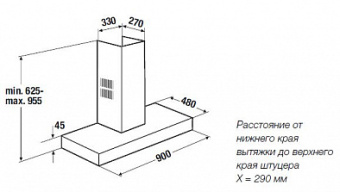 Вытяжка Kuppersbusch DW 9500.0 W белое стекло