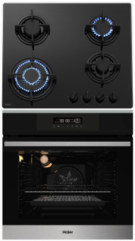 Комплект варочная панель Haier HHX-G64CWB1 + духовой шкаф Haier HOX-FP3ABX – Встраиваемая техника для кухни