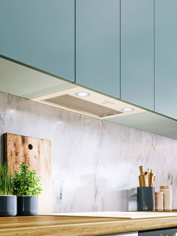 Встраиваемая кухонная вытяжка Lex GS BLOC P 600 Ivory Light Белый антик