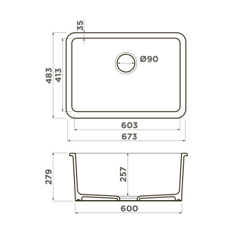 Мойка Omoikiri Torishima 67-WH-Glossy