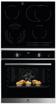 Комплект варочная панель Electrolux EHF 6547 FXK + духовой шкаф Electrolux EOD5H40X