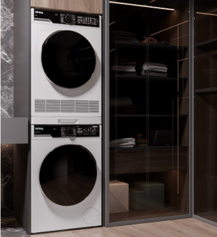 Комплект стиральной и сушильной машины Korting KWM 58ILS1299 + KD 60L97 + DSK 150