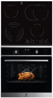 Комплект варочная панель Electrolux EHF 7647 FOK + духовой шкаф Electrolux EOC6H76X